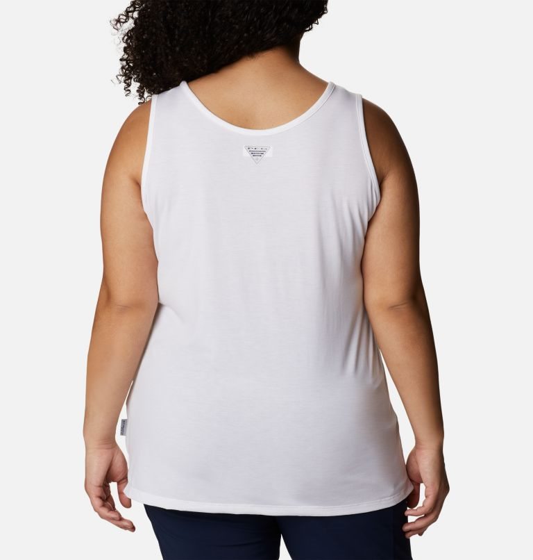Women's Columbia PFG Slack Water Knit II Tanks White | Plus Size CA-LA836